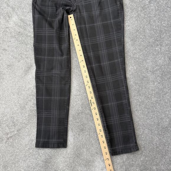 Democracy Pants Womens 4 Black Gray Plaid Ankle Skinny Stretch Modern Ab Tech - Picture 8 of 11